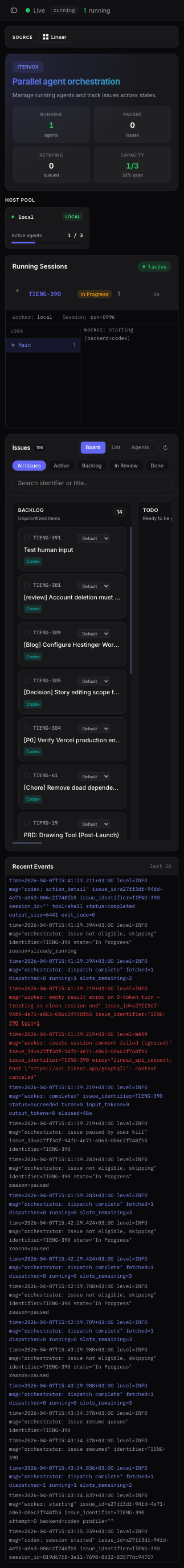 Full mobile dashboard scroll